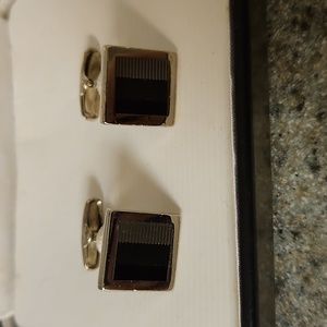 Silver and black cuffs